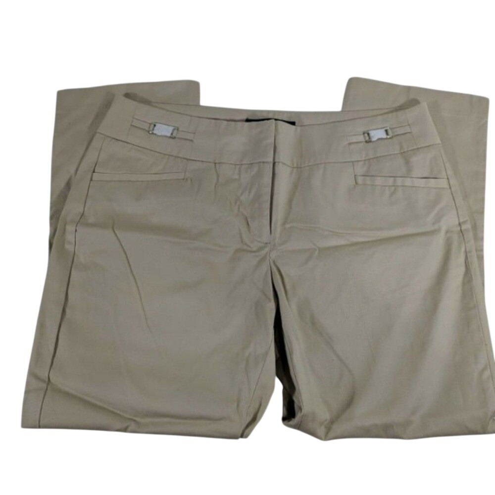 7th Avenue New York & Co Size 6 Capris khaki chino‎ cropped pants Spring Summer
